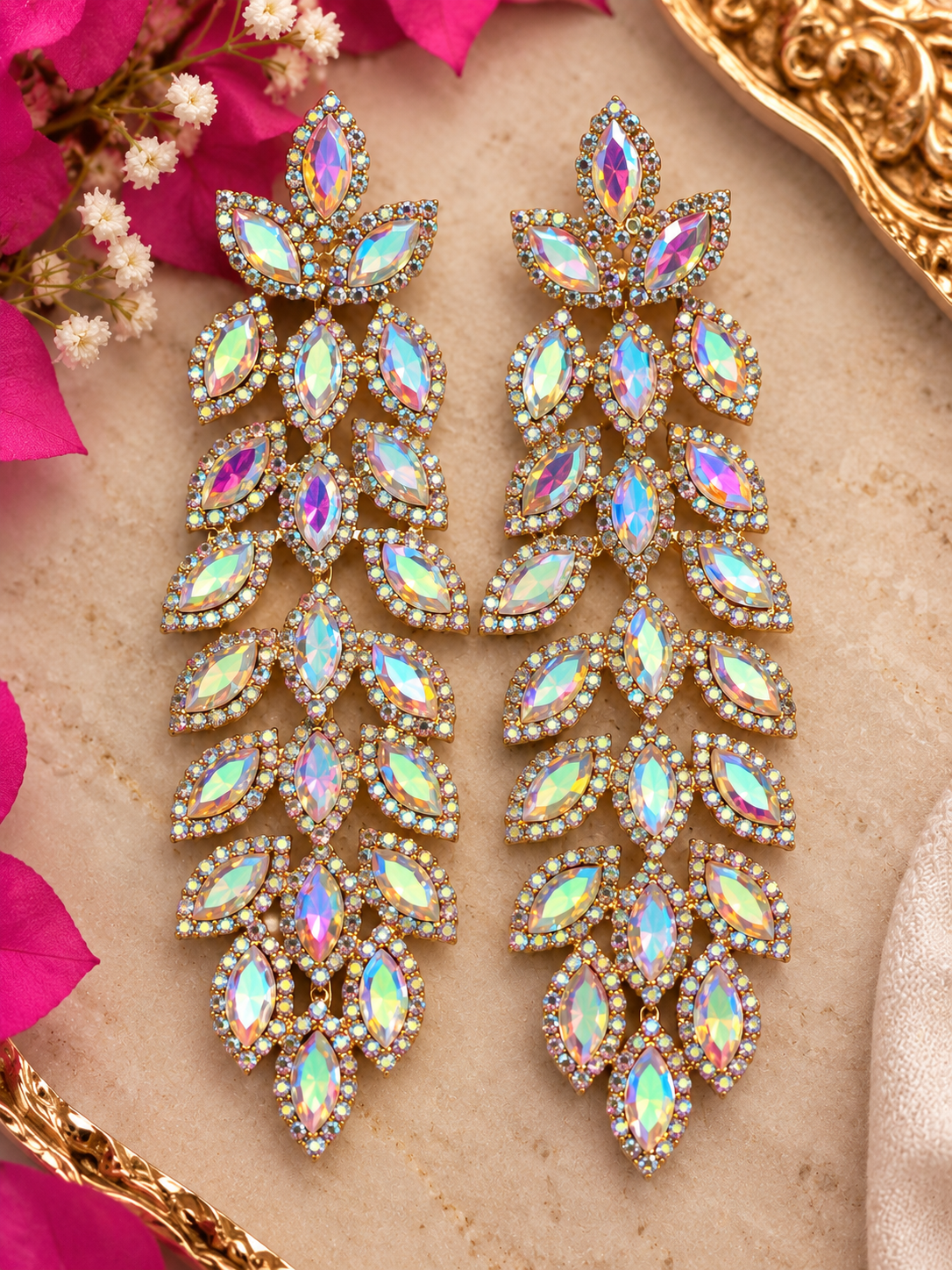 Crystal Cascade Earrings