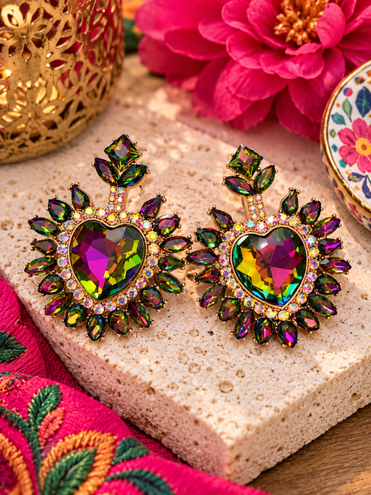 Kaleidoscope Heart Earrings