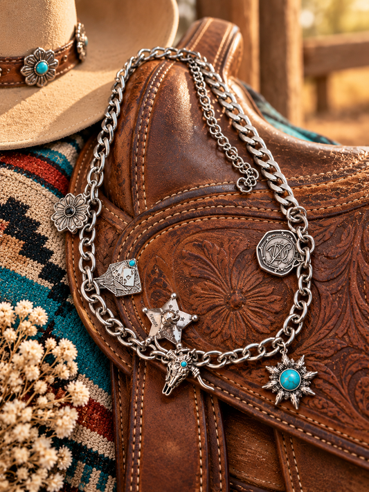 Wild Heart Western Charm Belt silver