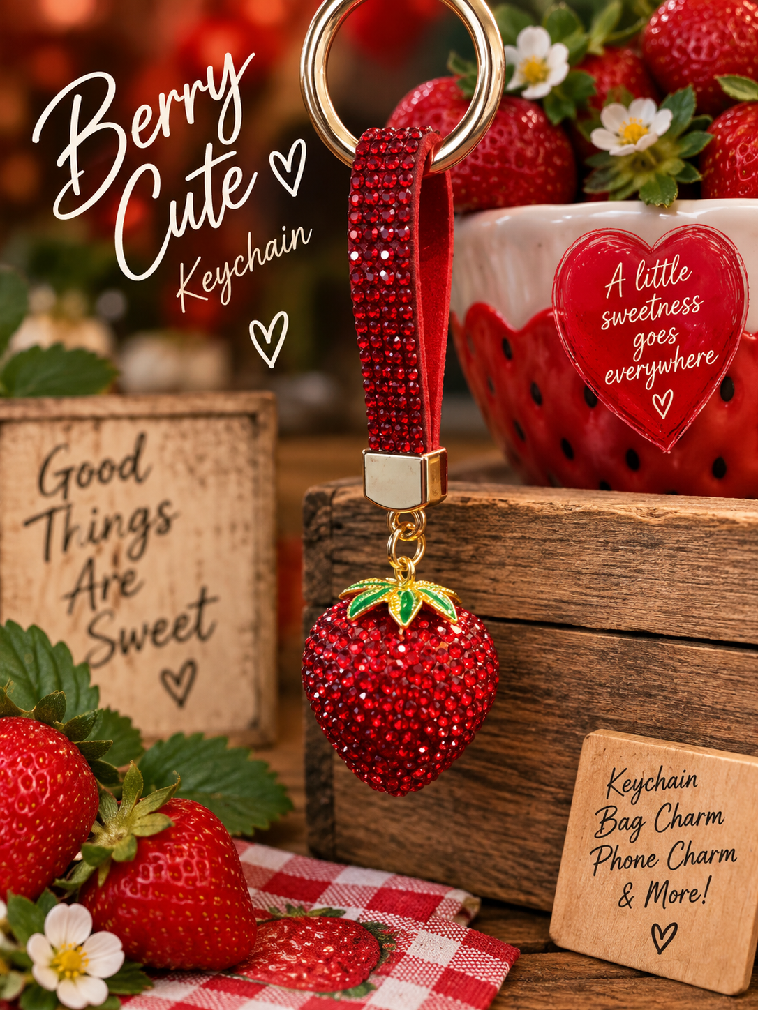 Berry Bling Keychain