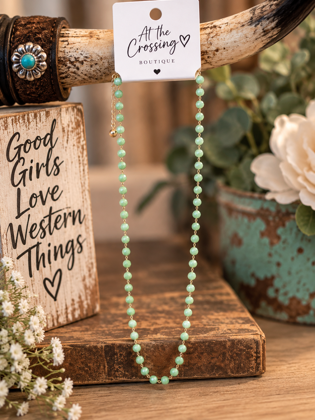 Mint Whisper Dainty Necklace