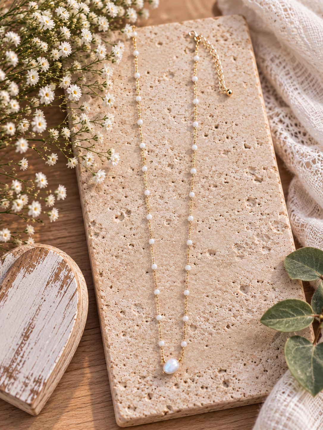 Whispering Pearl Dainty Necklace