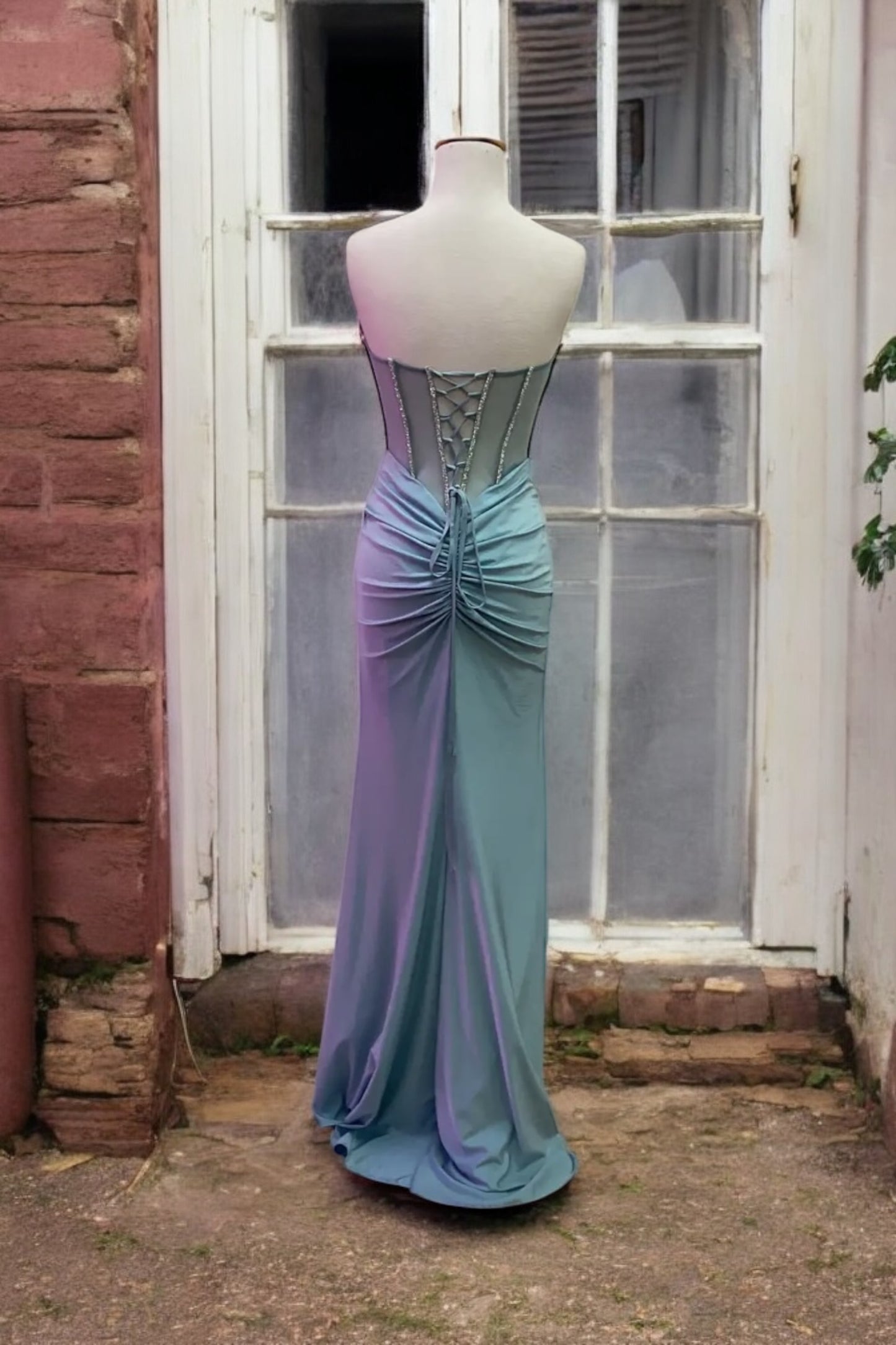 CiCi Misty Blue Formal Gown
