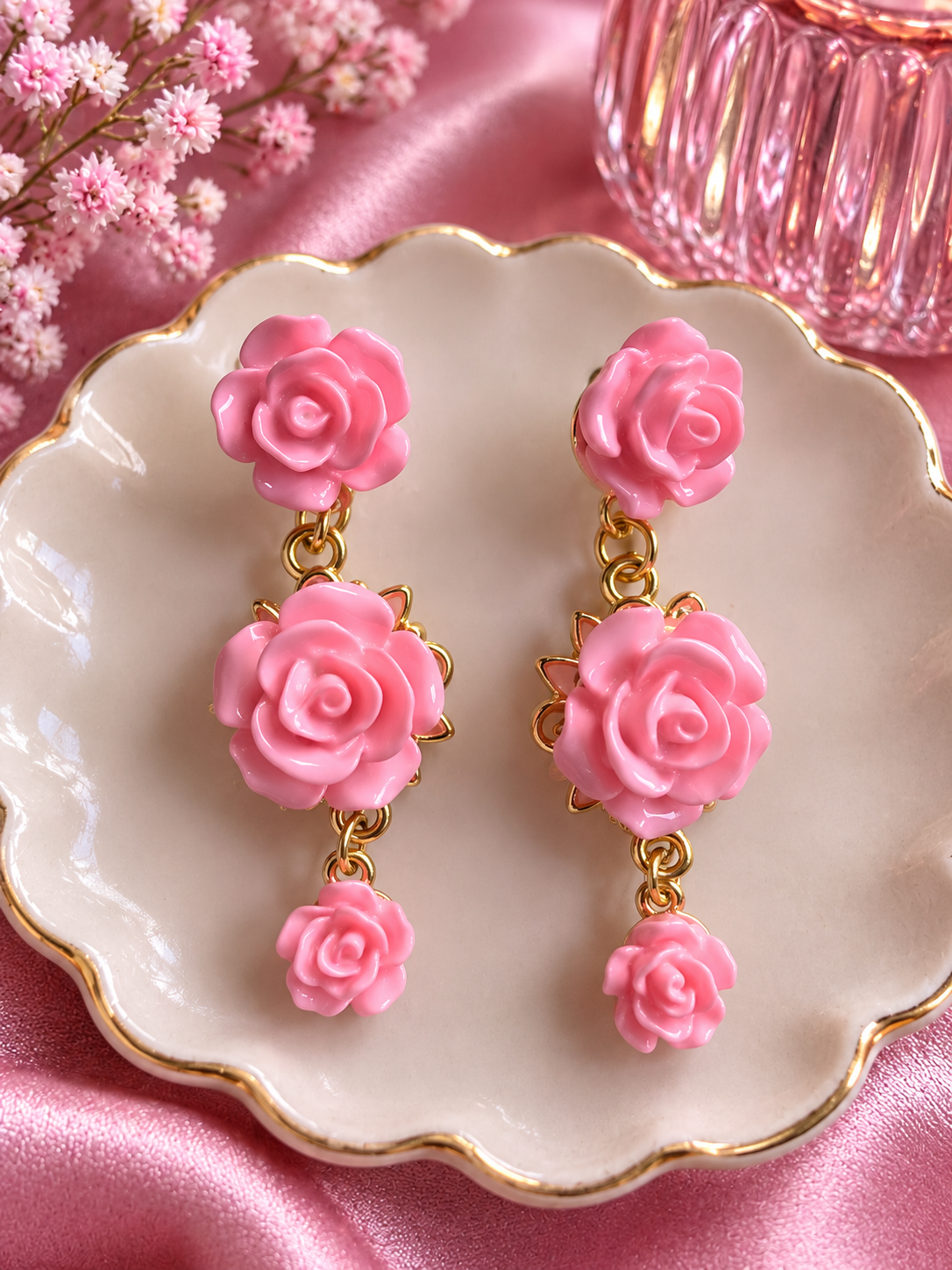 Rosa drop earrings