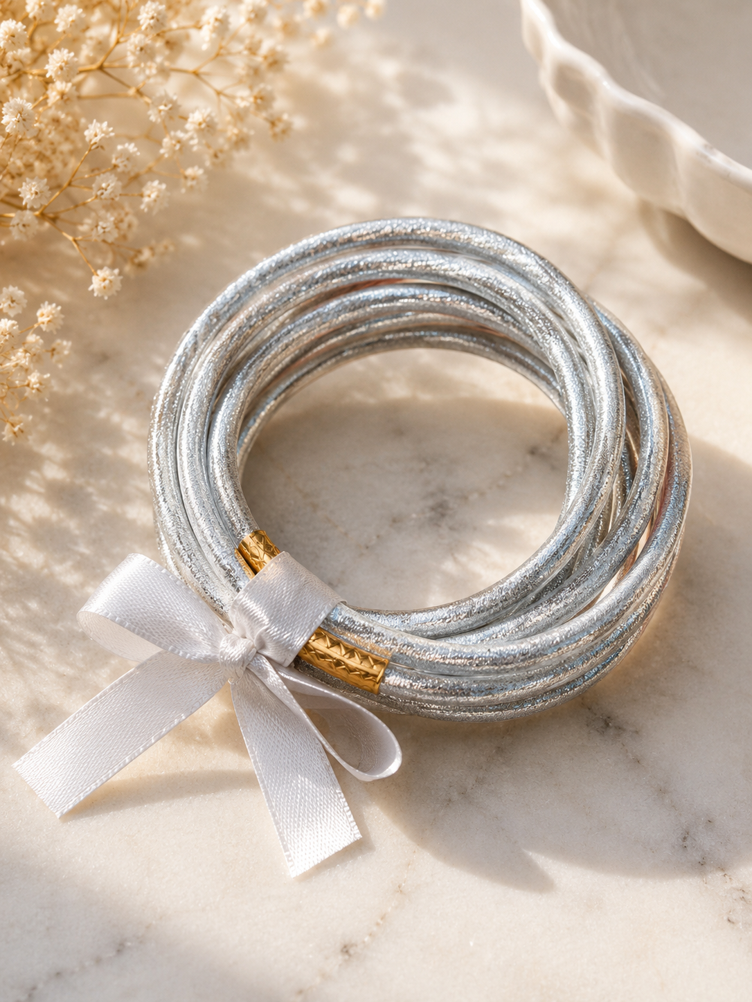 Glitter bangle jelly bracelet