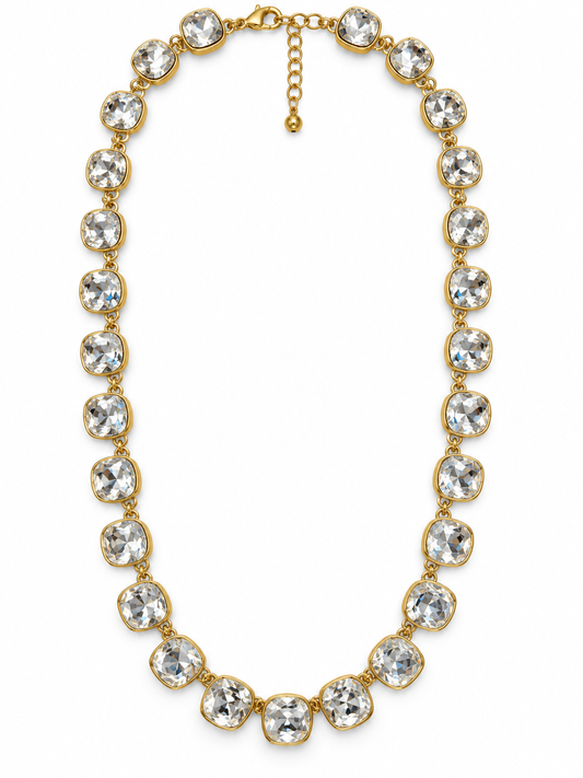 Golden Crystal Glow Necklace