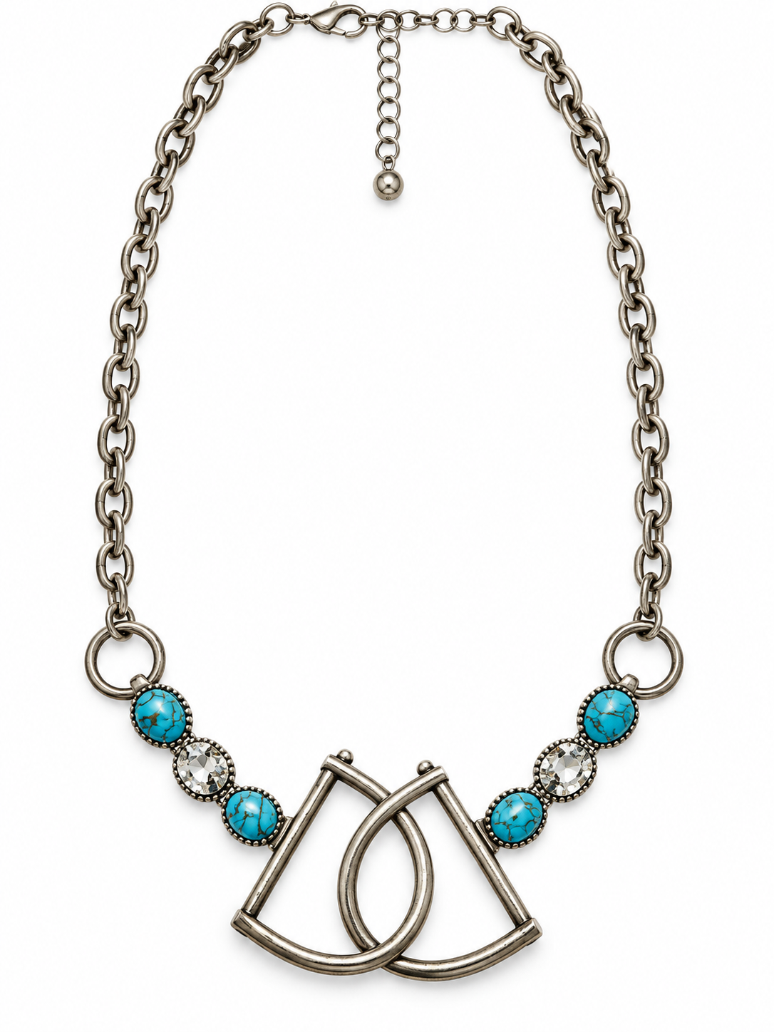 Turquoise Geo Statement Necklace