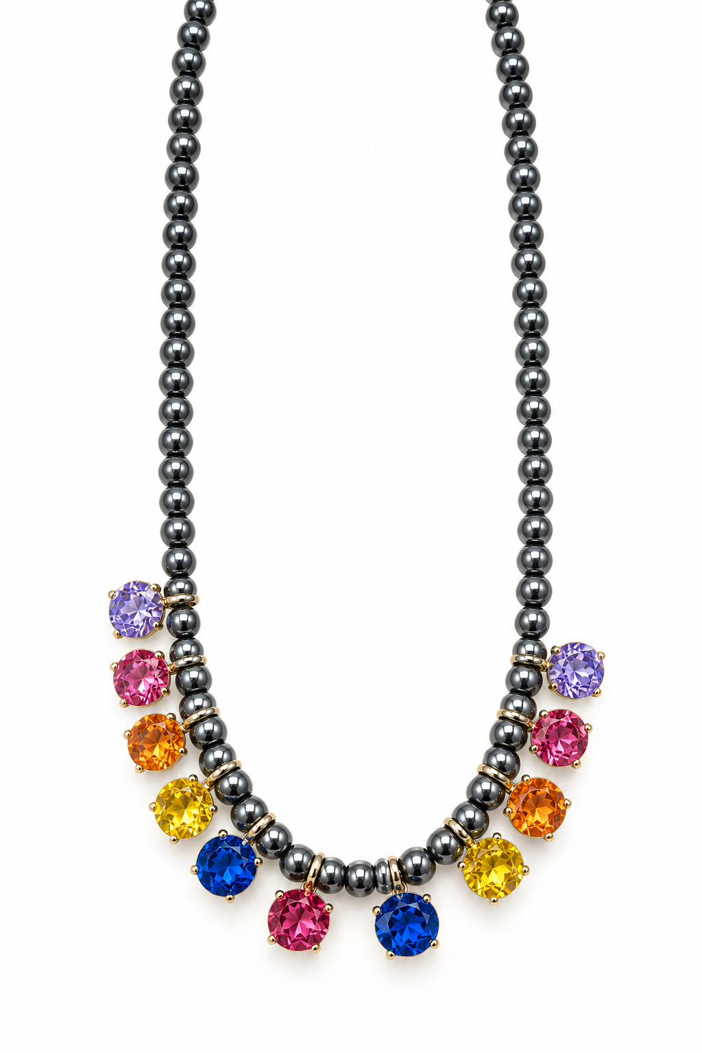 Rainbow Gemstone Beaded Necklace