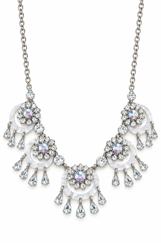 Crystal Moonlight Statement Necklace