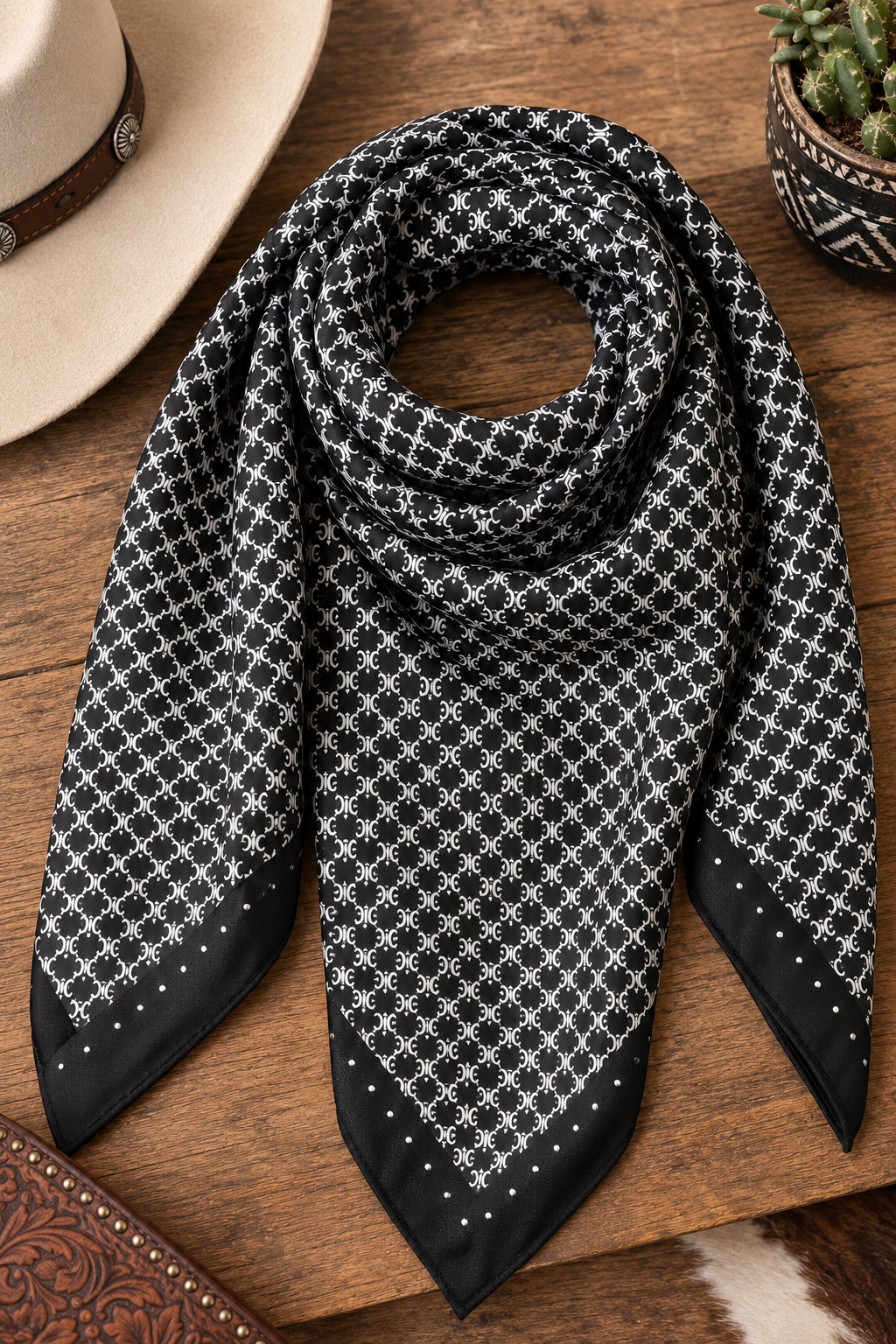 Midnight Clover Wild Rag (bling)