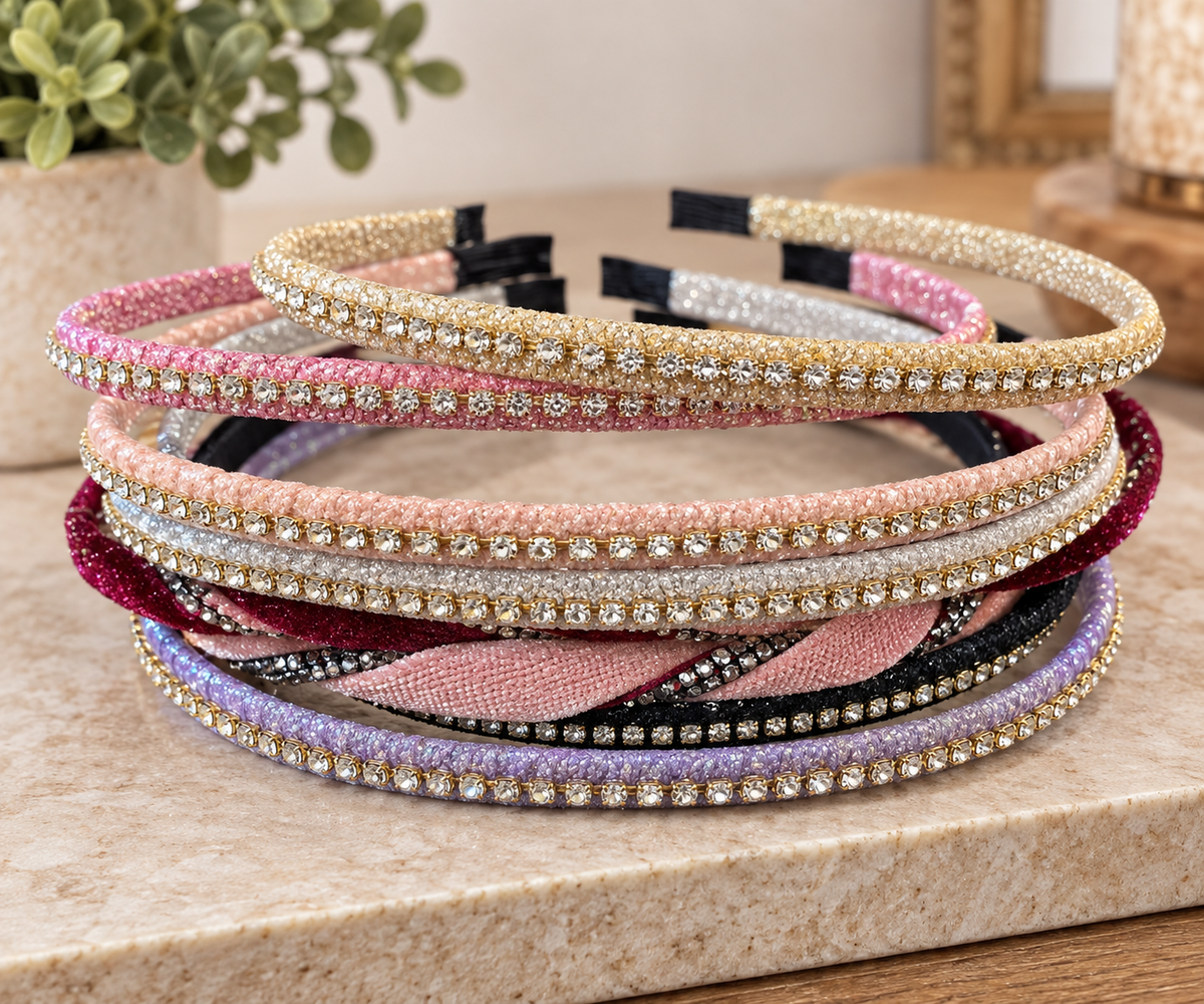Skinny bling headbands