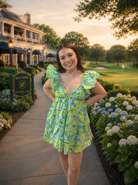 Lemon lime country dress