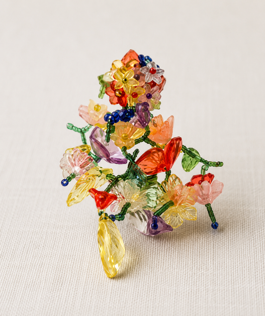 Acrylic floral drop earrings