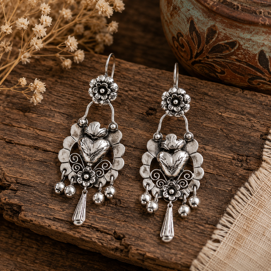 Corazón de Plata Earrings