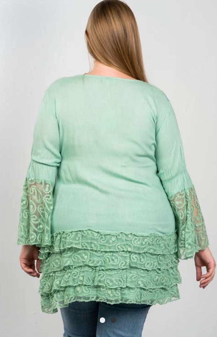Minty tunic top