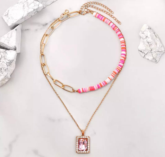 Pink Ladies Necklace