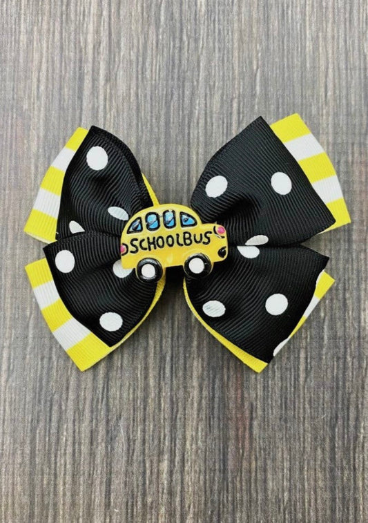 School Bus Hair Bow