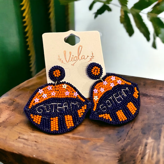 Go Team Bead Earrings