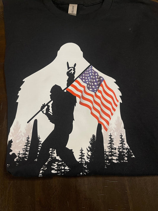 Patriotic Bigfoot Tshirt
