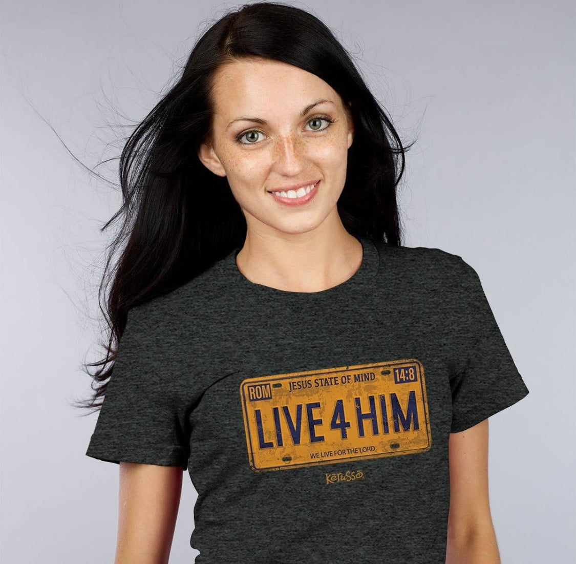 Live For Him License Plate Tee