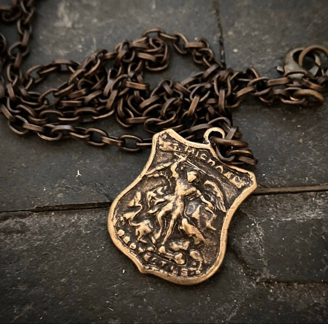 Archangel St. Michael Shield Necklace