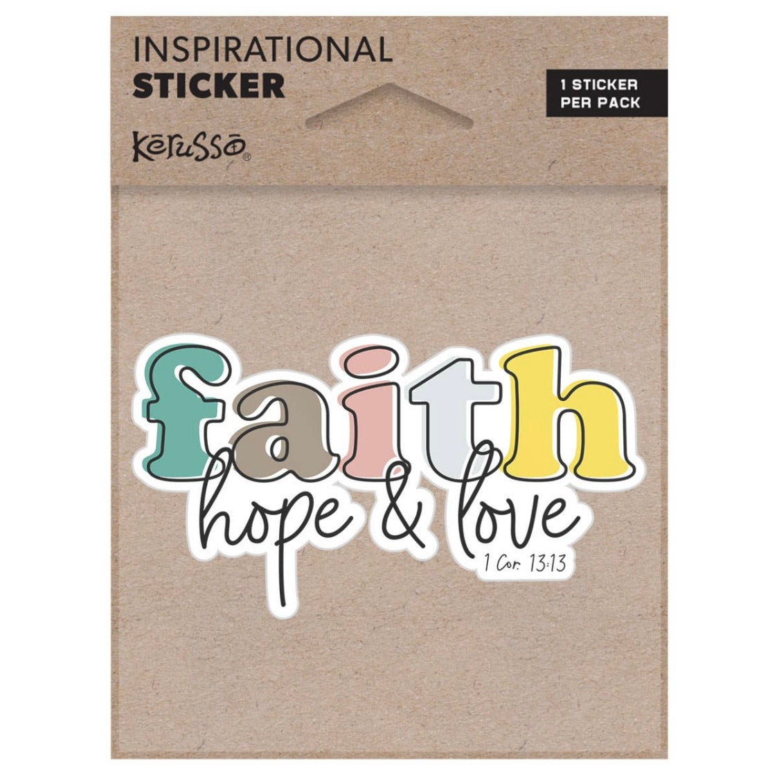 Faith hope & love Vinyl Sticker