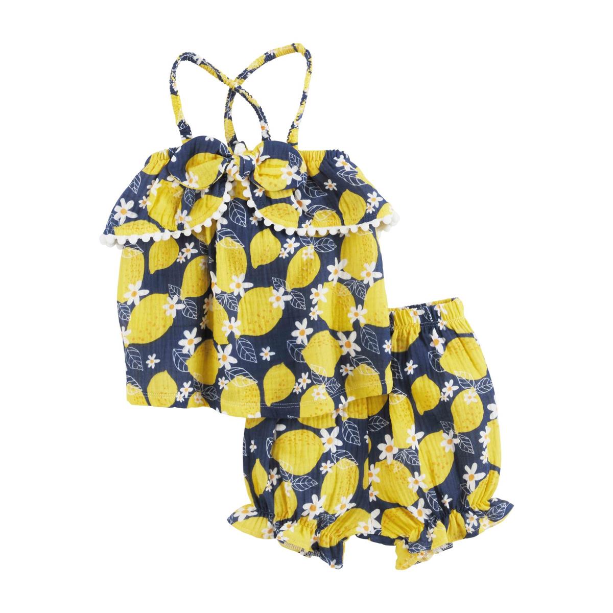 Lemon Toddler Short Set