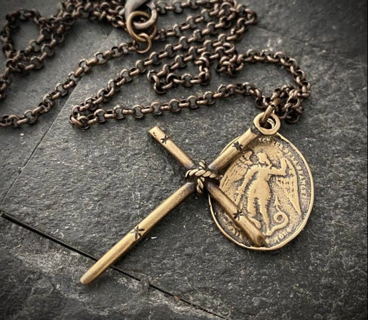 St. Michael Cross Men’s Necklace