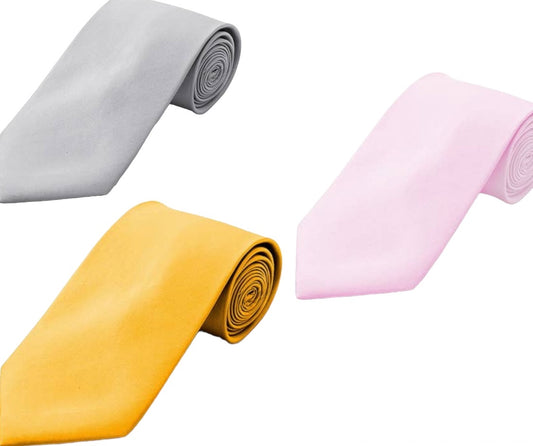 Solid Satin Tie & Matching Hanky Set