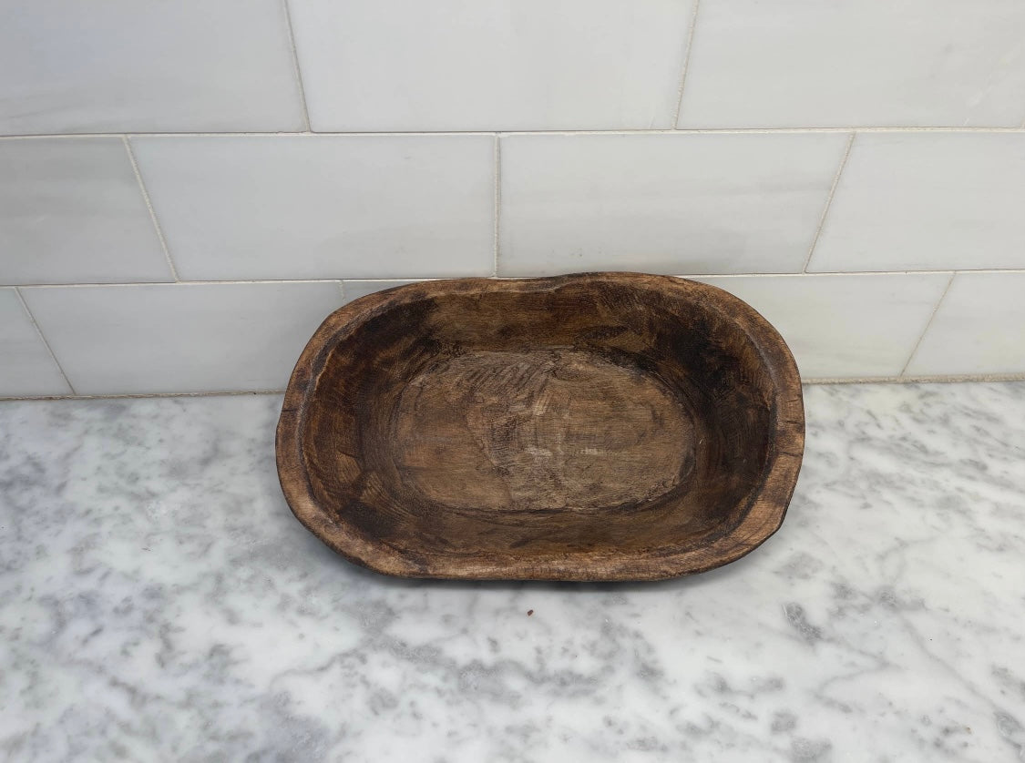 Stained Mini Oval Dough bowl 6'x9"