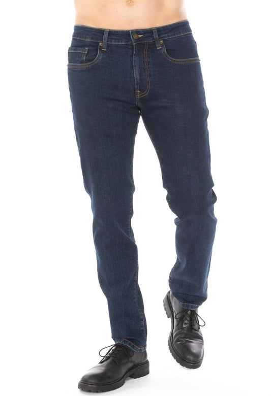 Dark Blue Straight Fit Denim Jeans
