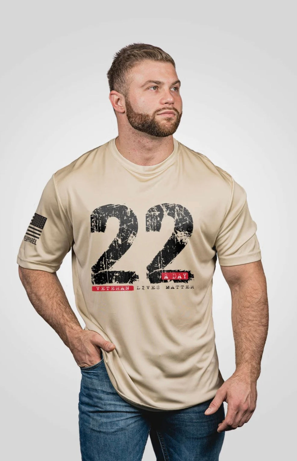 Tan 22 A Day Moisture Wicking Shirt