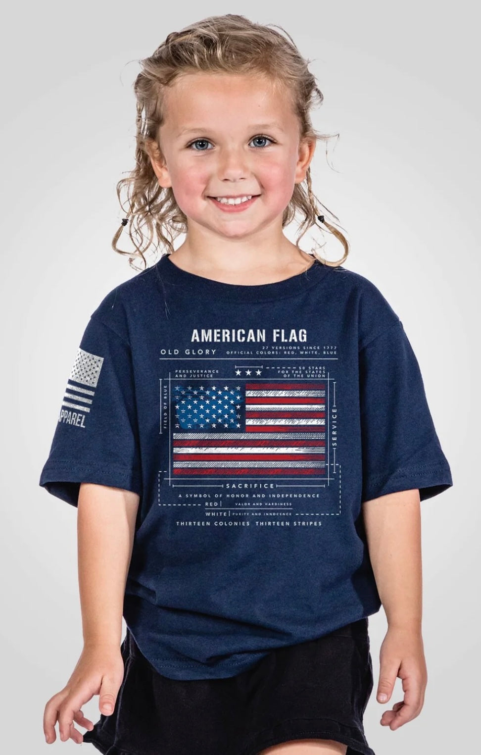 American Flag Schematic Youth Tee