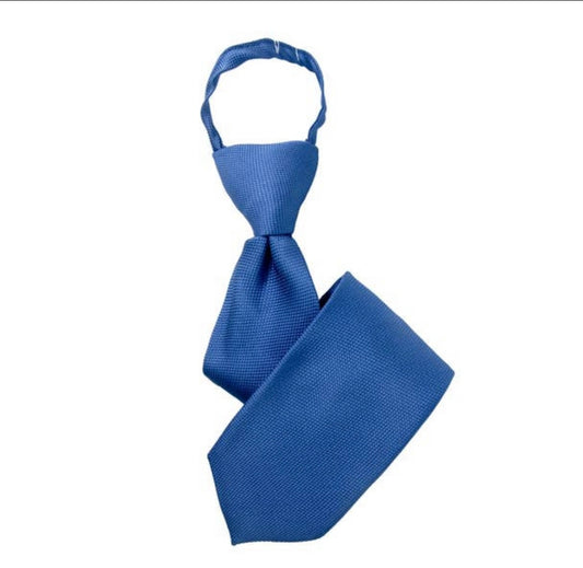 Boys 12” & 14” Royal Blue Zipper Tie