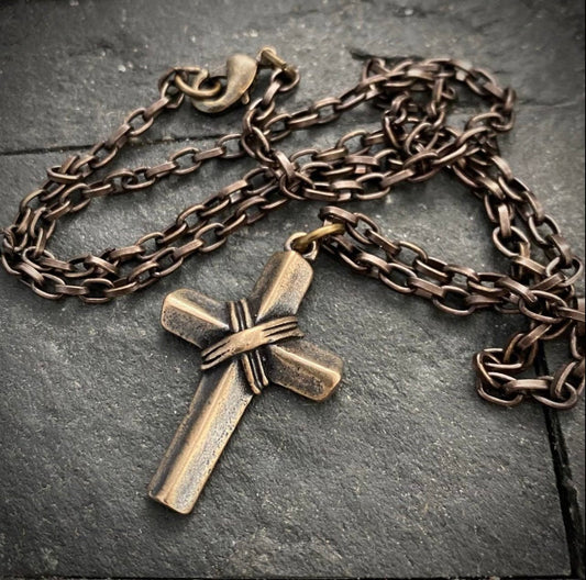 Bronze Religious Vintage Cross