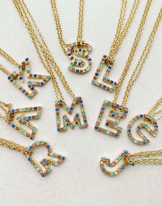 Multi Gold Initial Necklace
