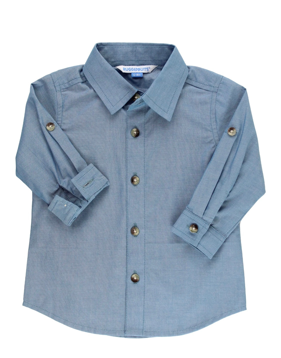 Blue Chambray Long Sleeve Button Down